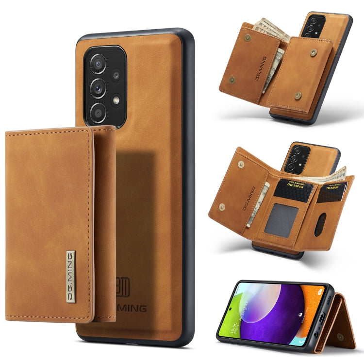 DG.MING M1 Series 3-Fold Multi Card Wallet + Magnetic Back Cover Shockproof Case with Holder Function, For Samsung Galaxy A02s, For Samsung Galaxy A32 5G, For Samsung Galaxy A42 5G, For Samsung Galaxy A52 5G / 4G, For Samsung Galaxy A72 5G / 4G        ...