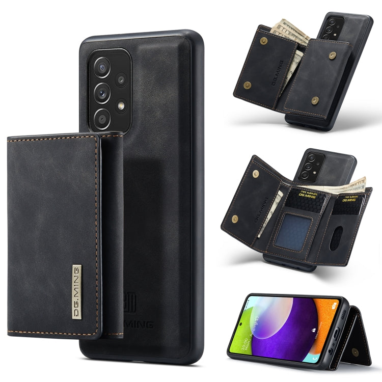 DG.MING M1 Series 3-Fold Multi Card Wallet + Magnetic Back Cover Shockproof Case with Holder Function, For Samsung Galaxy A02s, For Samsung Galaxy A32 5G, For Samsung Galaxy A42 5G, For Samsung Galaxy A52 5G / 4G, For Samsung Galaxy A72 5G / 4G        ...