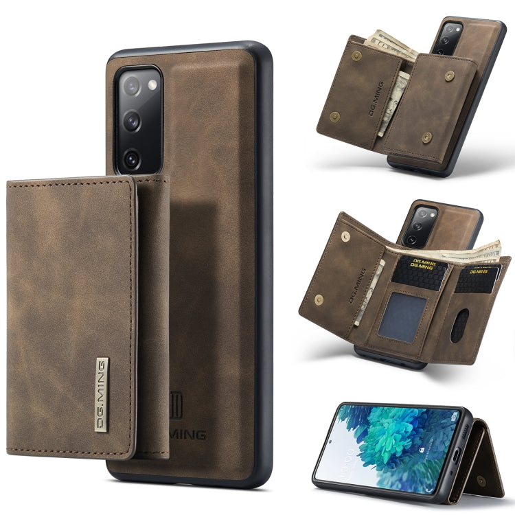 DG.MING M1 Series 3-Fold Multi Card Wallet + Magnetic Back Cover Shockproof Case with Holder Function, For Samsung Galaxy A02s, For Samsung Galaxy A32 5G, For Samsung Galaxy A42 5G, For Samsung Galaxy A52 5G / 4G, For Samsung Galaxy A72 5G / 4G        ...