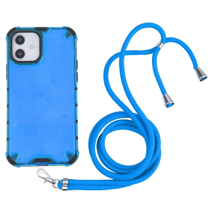 Shockproof Honeycomb PC + TPU Case with Neck Lanyard, For iPhone 12 mini, For iPhone 12 / 12 Pro, For iPhone 12 Pro Max, For iPhone 11, For iPhone 11 Pro, For iPhone 11 Pro Max