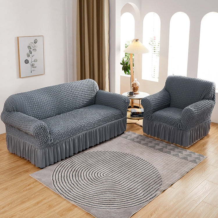 Four Seasons Universal Elastic Full Coverage Skirt Style Sofa Cover, Size: Single S 90-140cm