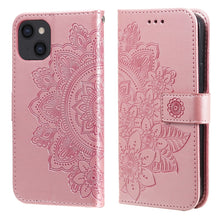 Load image into Gallery viewer, 7-petal Flowers Embossing Pattern Horizontal Flip PU Leather Case with Holder &amp; Card Slots &amp; Wallet &amp; Photo Frame, For iPhone 13, For iPhone 13 Mini, For iPhone 13 Pro, For iPhone 13 Pro Max