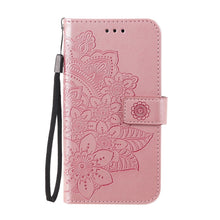 Load image into Gallery viewer, 7-petal Flowers Embossing Pattern Horizontal Flip PU Leather Case with Holder &amp; Card Slots &amp; Wallet &amp; Photo Frame, For iPhone 13, For iPhone 13 Mini, For iPhone 13 Pro, For iPhone 13 Pro Max