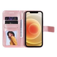 Load image into Gallery viewer, 7-petal Flowers Embossing Pattern Horizontal Flip PU Leather Case with Holder &amp; Card Slots &amp; Wallet &amp; Photo Frame, For iPhone 13, For iPhone 13 Mini, For iPhone 13 Pro, For iPhone 13 Pro Max