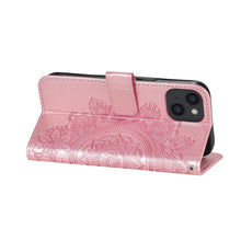 Load image into Gallery viewer, 7-petal Flowers Embossing Pattern Horizontal Flip PU Leather Case with Holder &amp; Card Slots &amp; Wallet &amp; Photo Frame, For iPhone 13, For iPhone 13 Mini, For iPhone 13 Pro, For iPhone 13 Pro Max