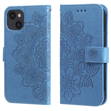 Load image into Gallery viewer, 7-petal Flowers Embossing Pattern Horizontal Flip PU Leather Case with Holder &amp; Card Slots &amp; Wallet &amp; Photo Frame, For iPhone 13, For iPhone 13 Mini, For iPhone 13 Pro, For iPhone 13 Pro Max