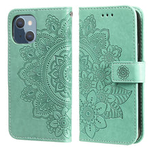 Load image into Gallery viewer, 7-petal Flowers Embossing Pattern Horizontal Flip PU Leather Case with Holder &amp; Card Slots &amp; Wallet &amp; Photo Frame, For iPhone 13, For iPhone 13 Mini, For iPhone 13 Pro, For iPhone 13 Pro Max