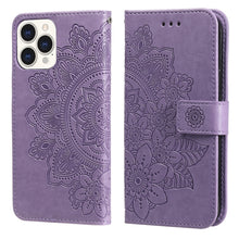Load image into Gallery viewer, 7-petal Flowers Embossing Pattern Horizontal Flip PU Leather Case with Holder &amp; Card Slots &amp; Wallet &amp; Photo Frame, For iPhone 13, For iPhone 13 Mini, For iPhone 13 Pro, For iPhone 13 Pro Max