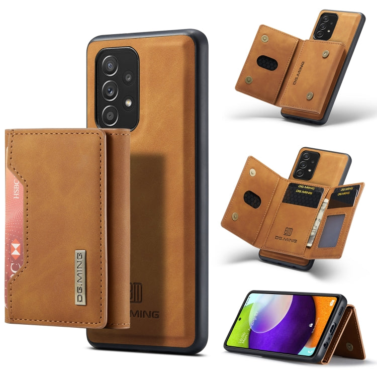 DG.MING M2 Series 3-Fold Multi Card Bag + Magnetic Back Cover Shockproof Case with Wallet & Holder Function, For Samsung Galaxy A02s, For Samsung Galaxy A32 5G, For Samsung Galaxy A42 5G, For Samsung Galaxy A52 5G / 4G, For Samsung Galaxy A72 5G / 4G  ...