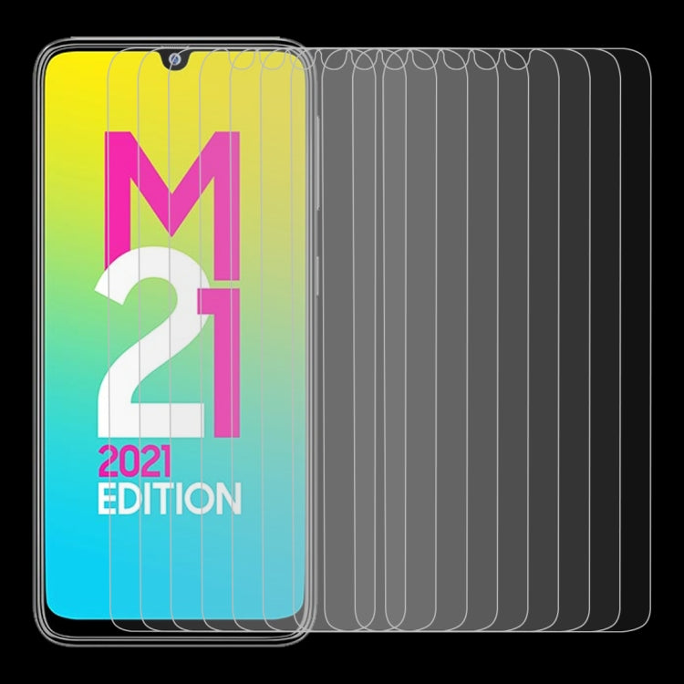 10 PCS 0.26mm 9H 2.5D Tempered Glass Film, For Samsung Galaxy M21 2021/M21s/M21 (10 PCS), For Xiaomi Poco X3 GT (10 PCS), For Xiaomi Poco F3 GT (10 PCS), For Xiaomi Redmi Note 10T 5G (10 PCS)