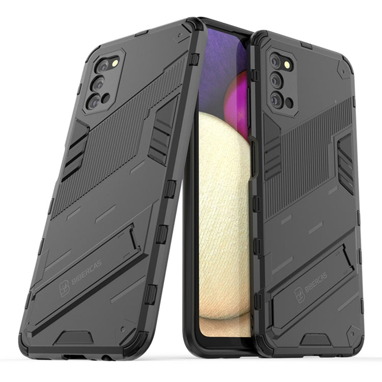 Punk Armor 2 in 1 PC + TPU Shockproof Case with Invisible Holder, For Samsung Galaxy A03s EU Version