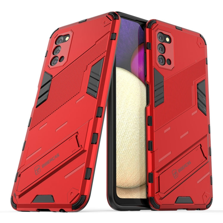 Punk Armor 2 in 1 PC + TPU Shockproof Case with Invisible Holder, For Samsung Galaxy A03s EU Version