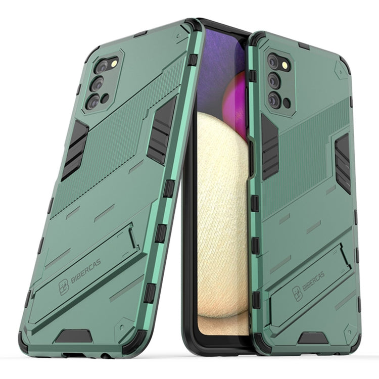 Punk Armor 2 in 1 PC + TPU Shockproof Case with Invisible Holder, For Samsung Galaxy A03s EU Version