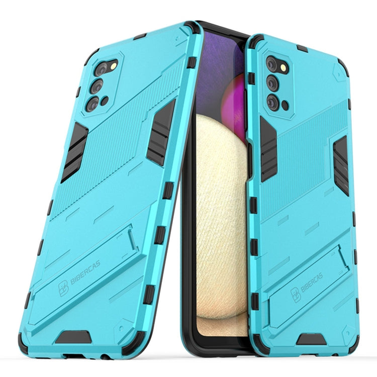 Punk Armor 2 in 1 PC + TPU Shockproof Case with Invisible Holder, For Samsung Galaxy A03s EU Version