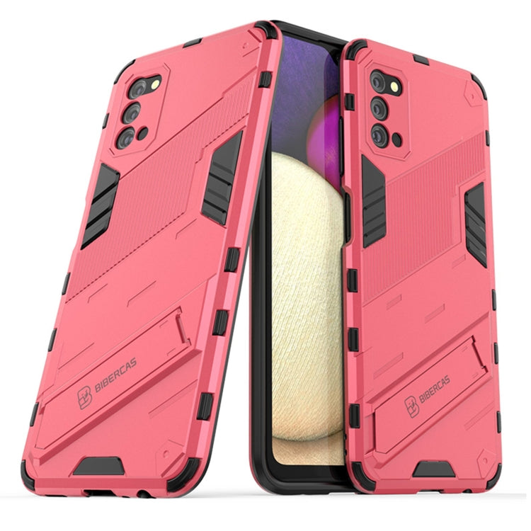 Punk Armor 2 in 1 PC + TPU Shockproof Case with Invisible Holder, For Samsung Galaxy A03s EU Version