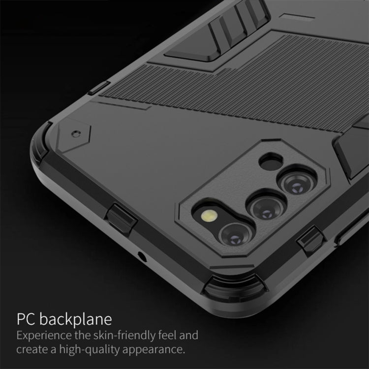 Punk Armor 2 in 1 PC + TPU Shockproof Case with Invisible Holder, For Samsung Galaxy A03s EU Version