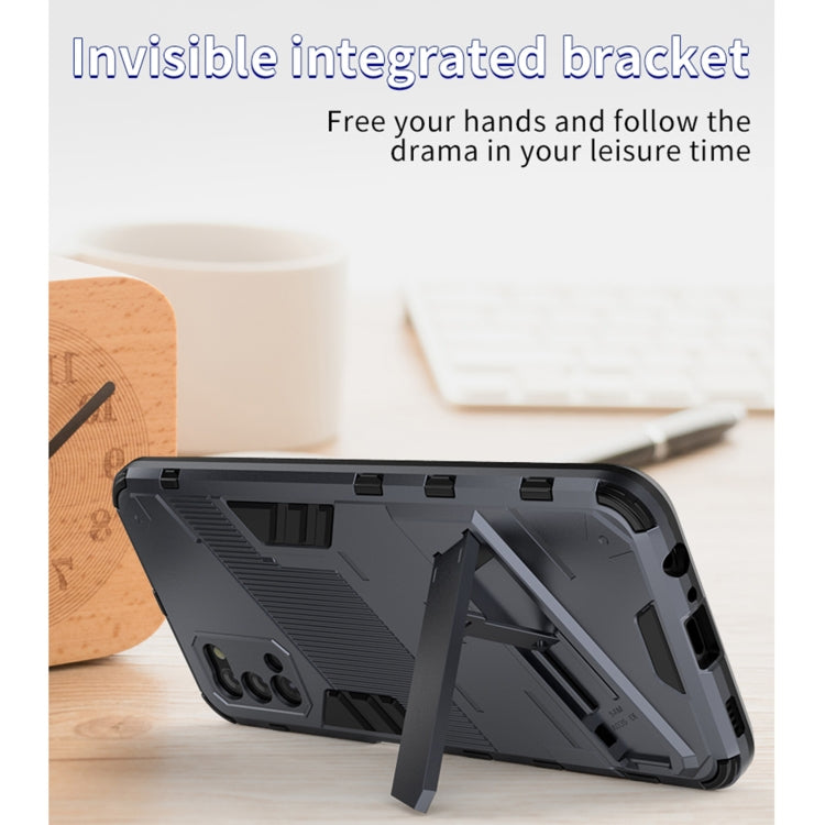 Punk Armor 2 in 1 PC + TPU Shockproof Case with Invisible Holder, For Samsung Galaxy A03s EU Version