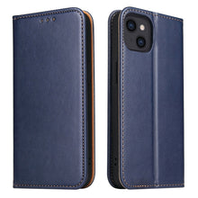 Load image into Gallery viewer, Fierre Shann PU Leather Texture Horizontal Flip Leather Case with Holder &amp; Card Slots &amp; Wallet, For iPhone 13 Pro Max, For iPhone 13 mini, For iPhone 13, For iPhone 13 Pro