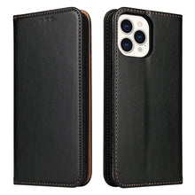 Load image into Gallery viewer, Fierre Shann PU Leather Texture Horizontal Flip Leather Case with Holder &amp; Card Slots &amp; Wallet, For iPhone 13 Pro Max, For iPhone 13 mini, For iPhone 13, For iPhone 13 Pro