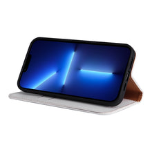 Load image into Gallery viewer, Fierre Shann PU Leather Texture Horizontal Flip Leather Case with Holder &amp; Card Slots &amp; Wallet, For iPhone 13 Pro Max, For iPhone 13 mini, For iPhone 13, For iPhone 13 Pro