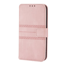 Load image into Gallery viewer, Embossed Striped Magnetic Buckle PU + TPU Horizontal Flip Leather Case with Holder &amp; Card Slot &amp; Wallet &amp; Photo Frame &amp; Sling, For iPhone 13 mini, For iPhone 13, For iPhone 13 Pro, For iPhone 13 Pro Max, For iPhone 12 Pro, For iPhone 12 Pro Max        ...