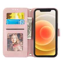 Load image into Gallery viewer, Embossed Striped Magnetic Buckle PU + TPU Horizontal Flip Leather Case with Holder &amp; Card Slot &amp; Wallet &amp; Photo Frame &amp; Sling, For iPhone 13 mini, For iPhone 13, For iPhone 13 Pro, For iPhone 13 Pro Max, For iPhone 12 Pro, For iPhone 12 Pro Max        ...