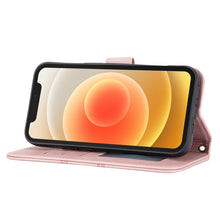 Load image into Gallery viewer, Embossed Striped Magnetic Buckle PU + TPU Horizontal Flip Leather Case with Holder &amp; Card Slot &amp; Wallet &amp; Photo Frame &amp; Sling, For iPhone 13 mini, For iPhone 13, For iPhone 13 Pro, For iPhone 13 Pro Max, For iPhone 12 Pro, For iPhone 12 Pro Max        ...