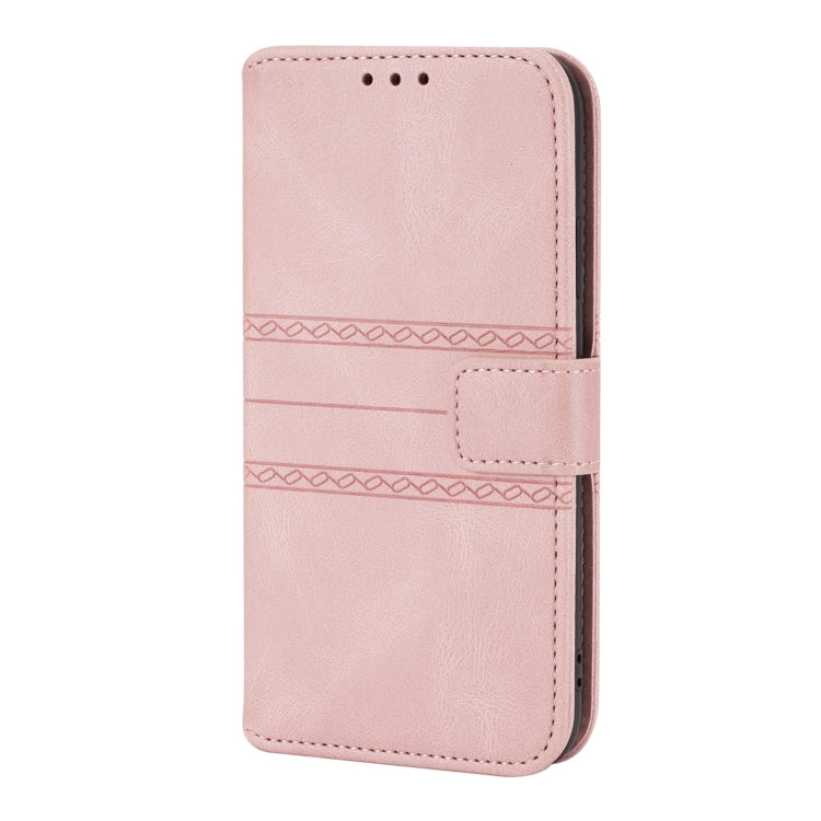 Embossed Striped Magnetic Buckle PU + TPU Horizontal Flip Leather Case with Holder & Card Slot & Wallet & Photo Frame & Sling, For iPhone 11 Pro Max, For iPhone XS / X, For iPhone XS Max, For iPhone XR, For iPhone 8 / 7 / 6                             ...
