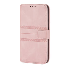 Load image into Gallery viewer, Embossed Striped Magnetic Buckle PU + TPU Horizontal Flip Leather Case with Holder &amp; Card Slot &amp; Wallet &amp; Photo Frame &amp; Sling, For iPhone 11 Pro Max, For iPhone XS / X, For iPhone XS Max, For iPhone XR, For iPhone 8 / 7 / 6                             ...