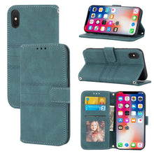 Load image into Gallery viewer, Embossed Striped Magnetic Buckle PU + TPU Horizontal Flip Leather Case with Holder &amp; Card Slot &amp; Wallet &amp; Photo Frame &amp; Sling, For iPhone 11 Pro Max, For iPhone XS / X, For iPhone XS Max, For iPhone XR, For iPhone 8 / 7 / 6                             ...