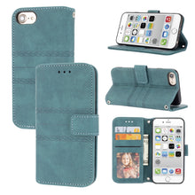Load image into Gallery viewer, Embossed Striped Magnetic Buckle PU + TPU Horizontal Flip Leather Case with Holder &amp; Card Slot &amp; Wallet &amp; Photo Frame &amp; Sling, For iPhone 11 Pro Max, For iPhone XS / X, For iPhone XS Max, For iPhone XR, For iPhone 8 / 7 / 6                             ...