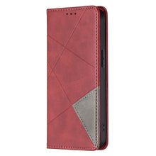 Load image into Gallery viewer, Rhombus Texture Horizontal Flip Magnetic Leather Case with Holder &amp; Card Slots, For iPhone 13 mini, For iPhone 13, For iPhone 13 Pro, For iPhone 13 Pro Max