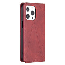 Load image into Gallery viewer, Rhombus Texture Horizontal Flip Magnetic Leather Case with Holder &amp; Card Slots, For iPhone 13 mini, For iPhone 13, For iPhone 13 Pro, For iPhone 13 Pro Max