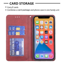 Load image into Gallery viewer, Rhombus Texture Horizontal Flip Magnetic Leather Case with Holder &amp; Card Slots, For iPhone 13 mini, For iPhone 13, For iPhone 13 Pro, For iPhone 13 Pro Max