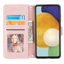 Load image into Gallery viewer, Embossed Striped Magnetic Buckle PU + TPU Horizontal Flip Leather Case with Holder &amp; Card Slot &amp; Wallet &amp; Photo Frame &amp; Sling, For Samsung Galaxy S20 FE 5G, For Samsung Galaxy S21 5G, For Samsung Galaxy S21+ 5G, For Samsung Galaxy S21 Ultra 5G         ...