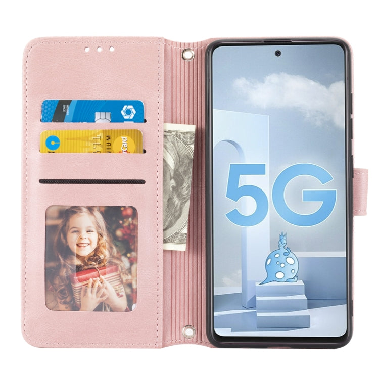 Embossed Striped Magnetic Buckle PU + TPU Horizontal Flip Leather Case with Holder & Card Slot & Wallet & Photo Frame & Sling, For Samsung Galaxy A71, For Samsung Galaxy A12 5G, For Samsung Galaxy A22 4G, For Samsung Galaxy A22 5G                      ...