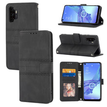 Load image into Gallery viewer, Embossed Striped Magnetic Buckle PU + TPU Horizontal Flip Leather Case with Holder &amp; Card Slot &amp; Wallet &amp; Photo Frame &amp; Sling, For Samsung Galaxy A71, For Samsung Galaxy A12 5G, For Samsung Galaxy A22 4G, For Samsung Galaxy A22 5G                      ...