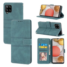 Load image into Gallery viewer, Embossed Striped Magnetic Buckle PU + TPU Horizontal Flip Leather Case with Holder &amp; Card Slot &amp; Wallet &amp; Photo Frame &amp; Sling, For Samsung Galaxy A71, For Samsung Galaxy A12 5G, For Samsung Galaxy A22 4G, For Samsung Galaxy A22 5G                      ...