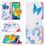 Colored Drawing Pattern Horizontal Flip Leather Case with Holder & Card Slots & Wallet, For Samsung Galaxy M32