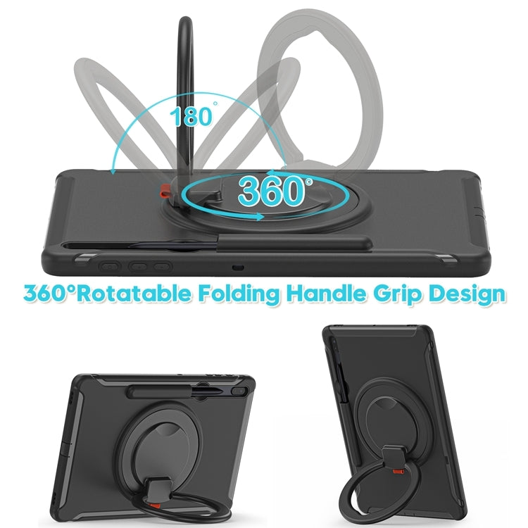 Shockproof TPU + PC Protective Case with 360 Degree Rotation Foldable Handle Grip Holder & Pen Slot, For Samsung Galaxy Tab S8+ / Tab S8 Plus /  Tab S7 FE / Tab S7+/S7 FE 12.4 inch T970, For Samsung Galaxy Tab S8 / Galaxy Tab S7 870