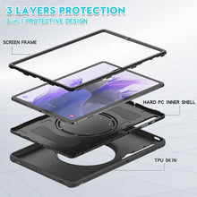Load image into Gallery viewer, Shockproof TPU + PC Protective Case with 360 Degree Rotation Foldable Handle Grip Holder &amp; Pen Slot, For Samsung Galaxy Tab S8+ / Tab S8 Plus /  Tab S7 FE / Tab S7+/S7 FE 12.4 inch T970, For Samsung Galaxy Tab S8 / Galaxy Tab S7 870