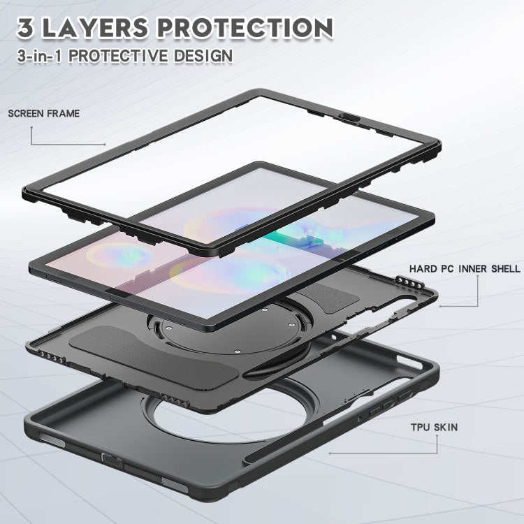 Shockproof TPU + PC Protective Case with 360 Degree Rotation Foldable Handle Grip Holder & Pen Slot, For Samsung Galaxy Tab S6 T860, For Samsung Galaxy Tab A 8.4 T307 2020, For Samsung Galaxy Tab A 10.1 T515/T510 2019                                   ...