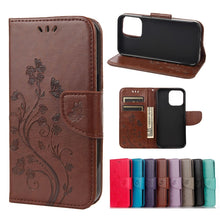 Load image into Gallery viewer, Butterfly Flower Pattern Horizontal Flip Leather Case with Holder &amp; Card Slots &amp; Wallet, For Samsung Galaxy A03s 164mm, For iPhone 13 mini, For iPhone 13, For iPhone 13 Pro, For iPhone 13 Pro Max