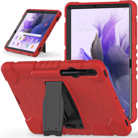 3-Layer Protection Screen Frame + PC + Silicone Shockproof Combination Case with Holder, For Samsung Galaxy Tab S7+/S7 FE 12.4 inch