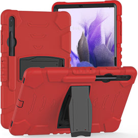3-Layer Protection Screen Frame + PC + Silicone Shockproof Combination Case with Holder, For Samsung Galaxy Tab S7+/S7 FE 12.4 inch