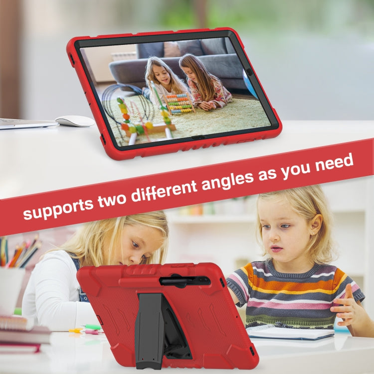 3-Layer Protection Screen Frame + PC + Silicone Shockproof Combination Case with Holder, For Samsung Galaxy Tab S7+/S7 FE 12.4 inch