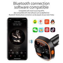 Load image into Gallery viewer, BC52 QC3.0 Fast Charging Car Colorful Atmosphere Light Bluetooth MP3 Player FM Transmitter, BC52