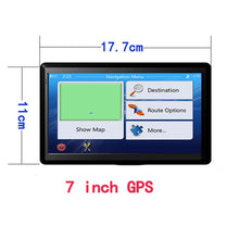 Load image into Gallery viewer, 7 inch Car GPS Navigator 8G+256M Capacitive Screen High Configuration, Europe Map, Australia Map, Southeast Asia Map, North America Map, Middle East Map, South America Map, Africa Map