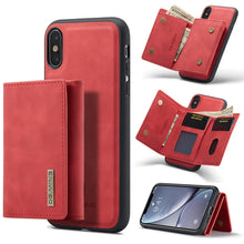 Load image into Gallery viewer, DG.MING M1 Series 3-Fold Multi Card Wallet + Magnetic Back Cover Shockproof Case with Holder Function, For iPhone X, For iPhone XS, For iPhone XS Max