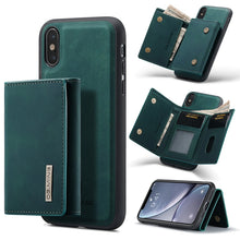 Load image into Gallery viewer, DG.MING M1 Series 3-Fold Multi Card Wallet + Magnetic Back Cover Shockproof Case with Holder Function, For iPhone X, For iPhone XS, For iPhone XS Max